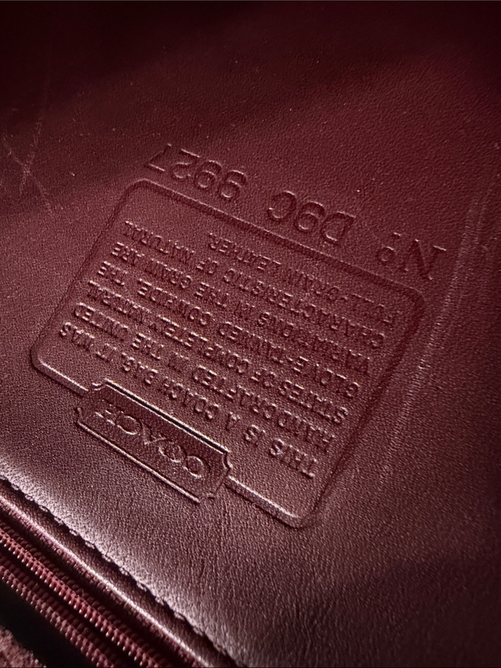 Vintage Coach Willis 90s Currant Burgundy made in USA - Picture 3 of 10